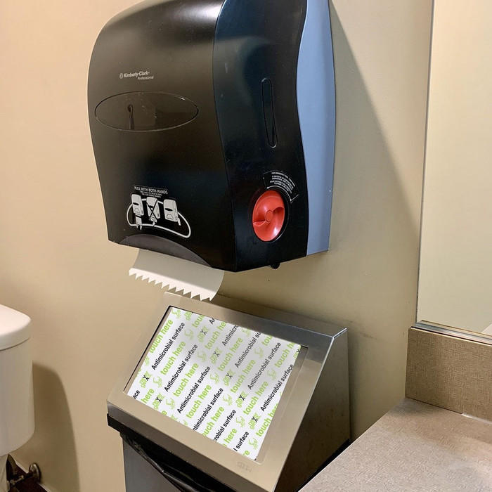 Alternate-Image3 Image for Antimicrobial Covers, Custom Application Sheets, 8" x 12" , Antimicrobial Surface Graphic, White, 3 Pack