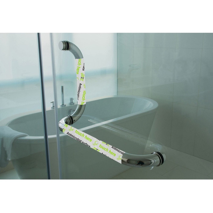 Alternate-Image3 Image for Antimicrobial Covers, Door Handle Cover, 4" x 16" , Antimicrobial Surface Graphic, White, 10 Pack