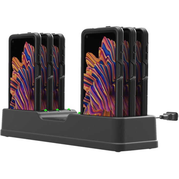 Alternate-Image2 Image for RAM Mounts 6-Port Charging Dock for Samsung XCover Pro with OtterBox uniVERSE