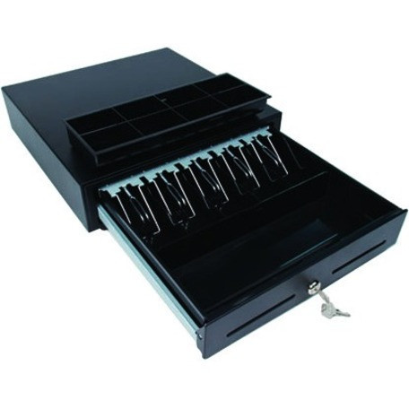 Alternate-Image1 Image for Star Micronics CD3-1616 Value Cash Drawer, Black 16Wx16D, 5Bill-5Coin,12 Volt