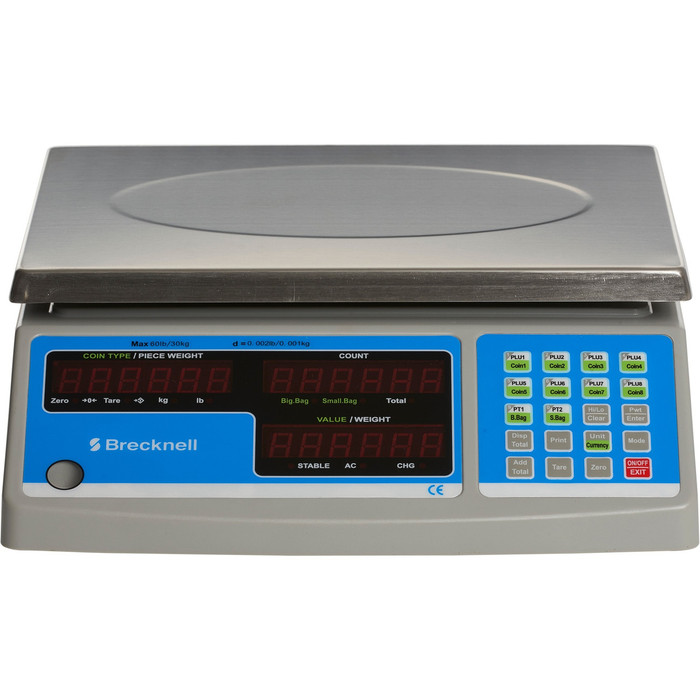 Main image for Brecknell B140 General Purpose Counting/Coin Scale, 12lb Capacity, Counting and Coin Function