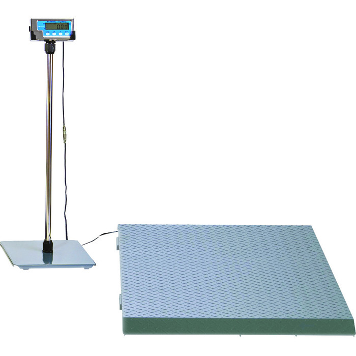 Alternate-Image1 Image for Brecknell PS2000 Floor Scale, 2,000 Capacity, LCD Screen, Portable, Versatile, Rugged steel with Tread Plate Surface