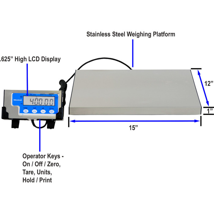Alternate-Image1 Image for Brecknell LPS-400 Portable Shipping Scales; up to 400lb. Capacity, Perfect for Shipping, Warehouse applications Plus General Purpose Weighing