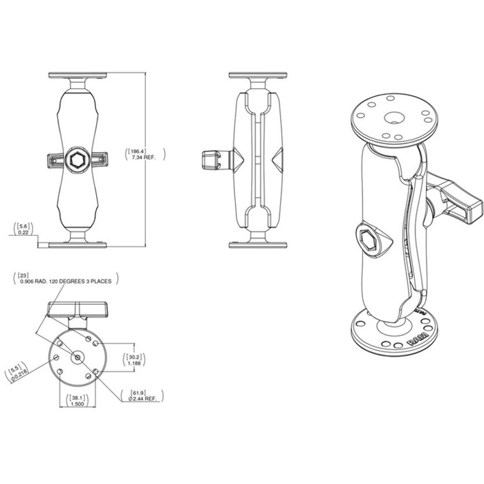 Alternate-Image3 Image for RAM Mounts Vehicle Mount for GPS