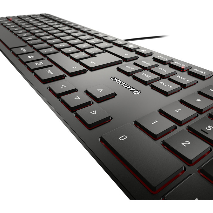 Alternate-Image1 Image for CHERRY KC 6000 SLIM Black Wired Keyboard