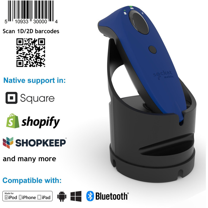 Main image for Socket Mobile SocketScan&reg; S740, Universal Barcode Scanner, Blue & Black Dock