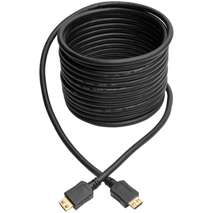 Alternate-Image1 Image for Tripp Lite High-Speed HDMI Cable w/ Gripping Connectors 1080p M/M Black 20ft 20'