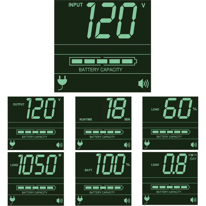 Alternate-Image2 Image for Tripp Lite SmartPro 120V 2.2kVA 1.92kW Line-Interactive Sine Wave UPS Lithium Iron Phosphate (LiFePO4) Batteries 2U LCD USB DB9