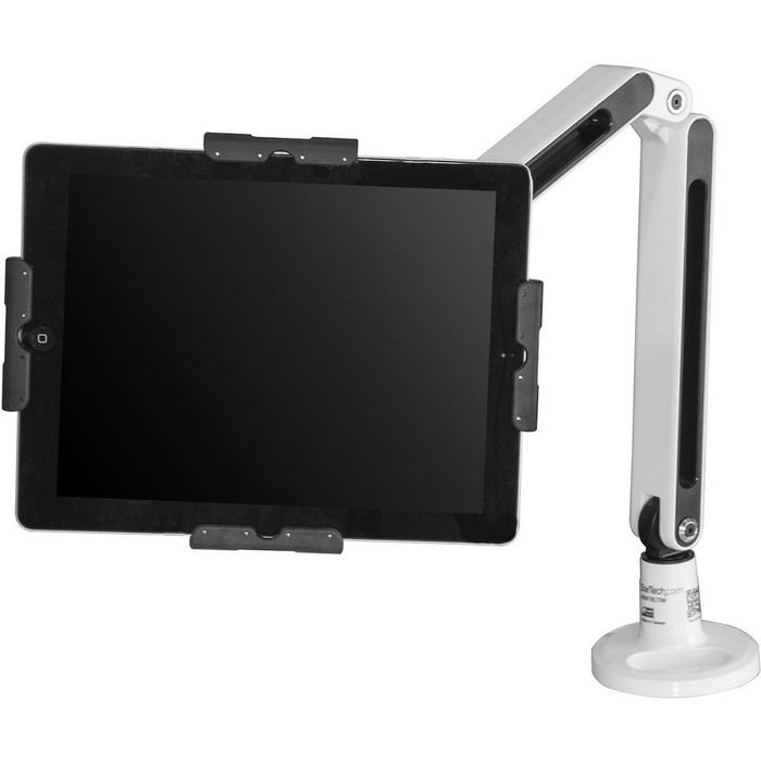Alternate-Image2 Image for StarTech.com Desk-Mount Tablet Arm - Articulating - For 9" to 11" Tablets - iPad or Android Tablet Holder - Lockable - Steel - White