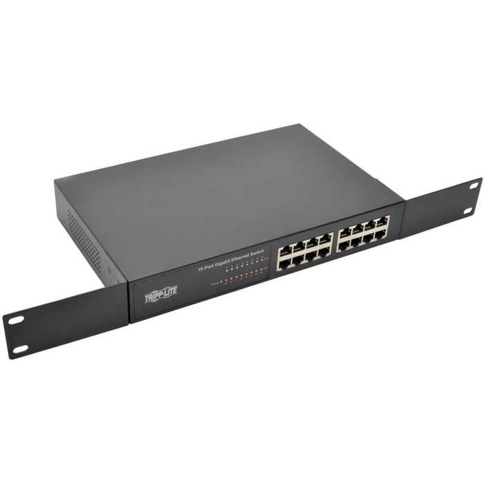 Main image for Tripp Lite 16-Port 10/100/1000 Mbps 1U Rack-Mount/Desktop Gigabit Ethernet Unmanaged Switch Metal Housing