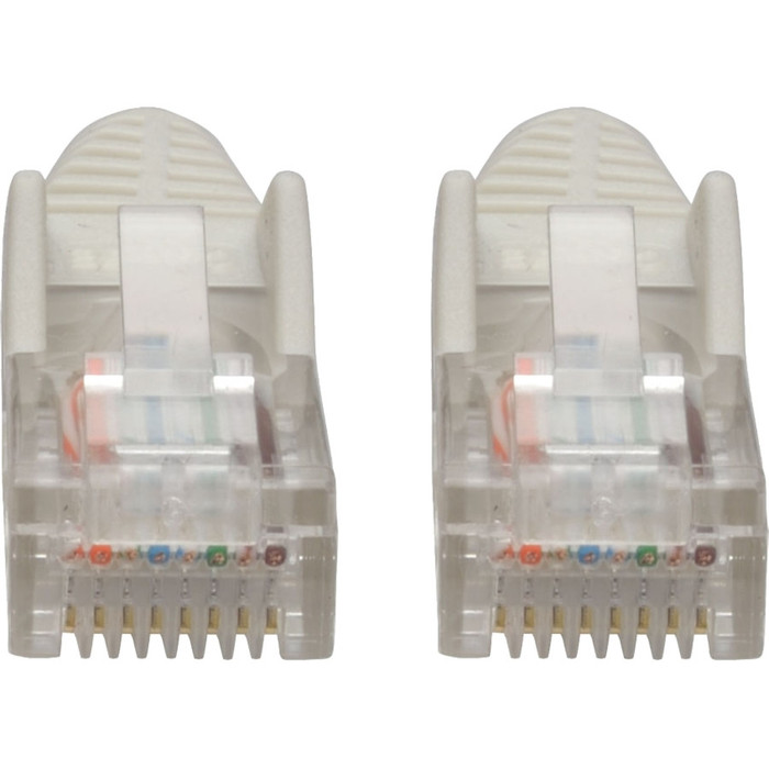 Alternate-Image1 Image for Tripp Lite 5ft Cat5 Cat5e Snagless Molded Patch Cable UTP White RJ45 M/M 5'