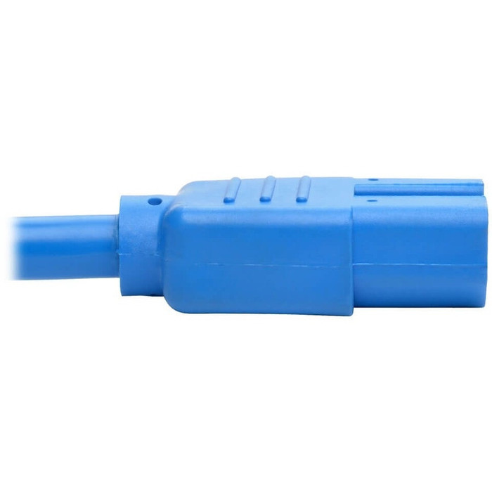 Alternate-Image3 Image for Tripp Lite Heavy Duty Computer Power Cord 15A 14AWG C14 to C15 Blue 6' 6ft