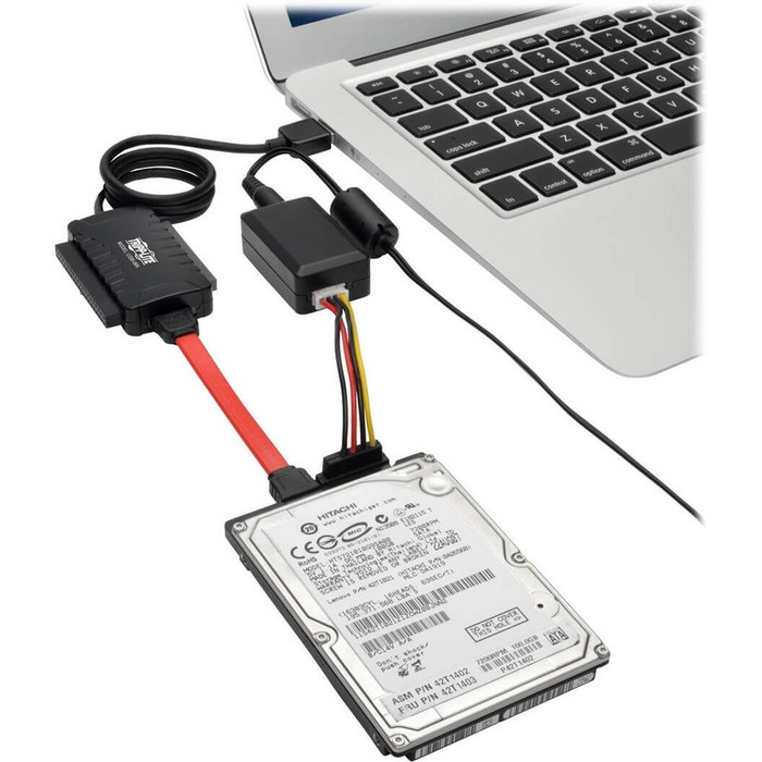 Alternate-Image2 Image for Tripp Lite USB 3.0 SuperSpeed to SATA/IDE Adapter 2.5/3.5/5.25" Hard Drives