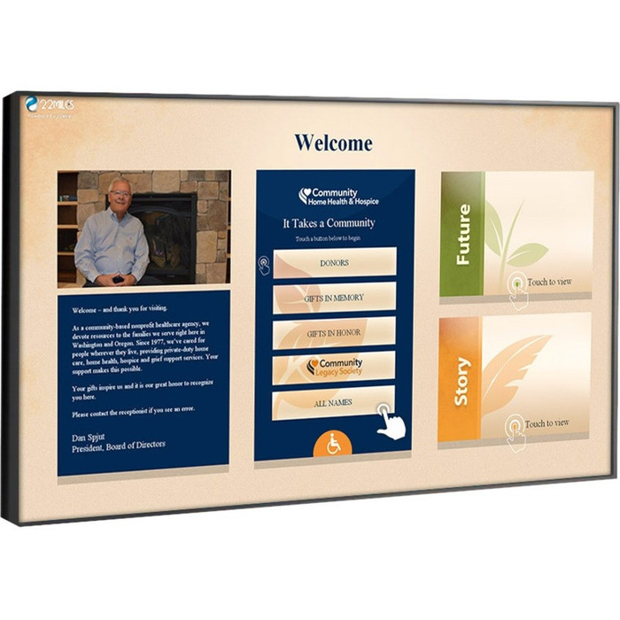 Main image for 22Miles Turnkey Donor Recognition Touchscreen Digital Signage Package (TouchPlus+)