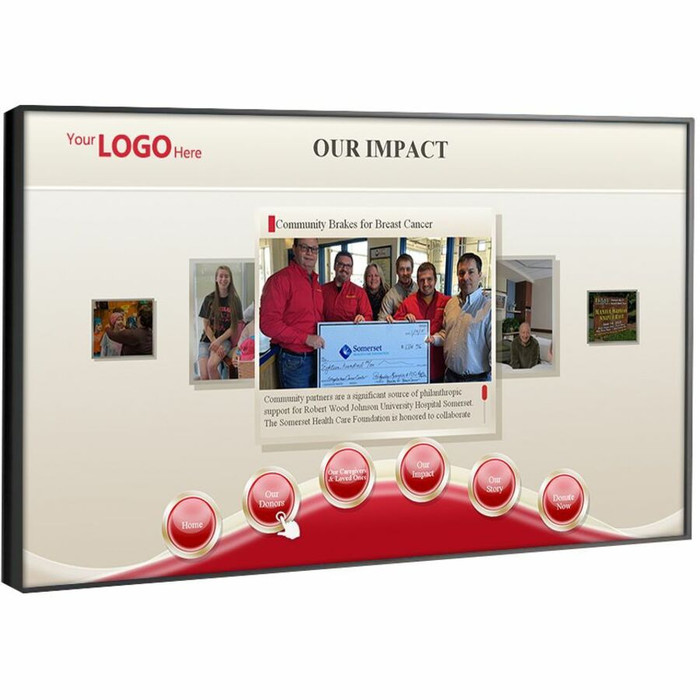 Alternate-Image2 Image for 22Miles Turnkey Donor Recognition Touchscreen Digital Signage Package (TouchPlus+)