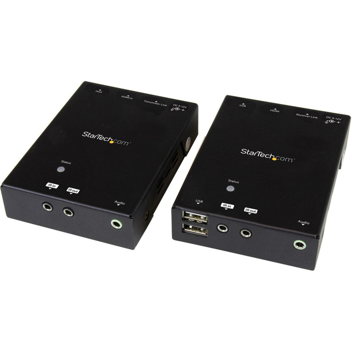 Main image for StarTech.com HDMI over CAT5e or CAT6 HDBaseT Extender with USB Hub and IR - 295 ft (90m) - Up to 4K