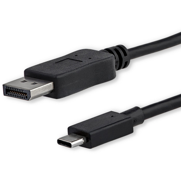 Main image for StarTech.com 3ft/1m USB C to DisplayPort 1.2 Cable 4K 60Hz - USB Type-C to DP Video Adapter Monitor Cable HBR2 - TB3 Compatible - Black
