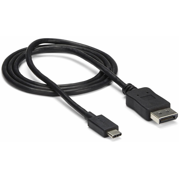 Alternate-Image3 Image for StarTech.com 3ft/1m USB C to DisplayPort 1.2 Cable 4K 60Hz - USB Type-C to DP Video Adapter Monitor Cable HBR2 - TB3 Compatible - Black