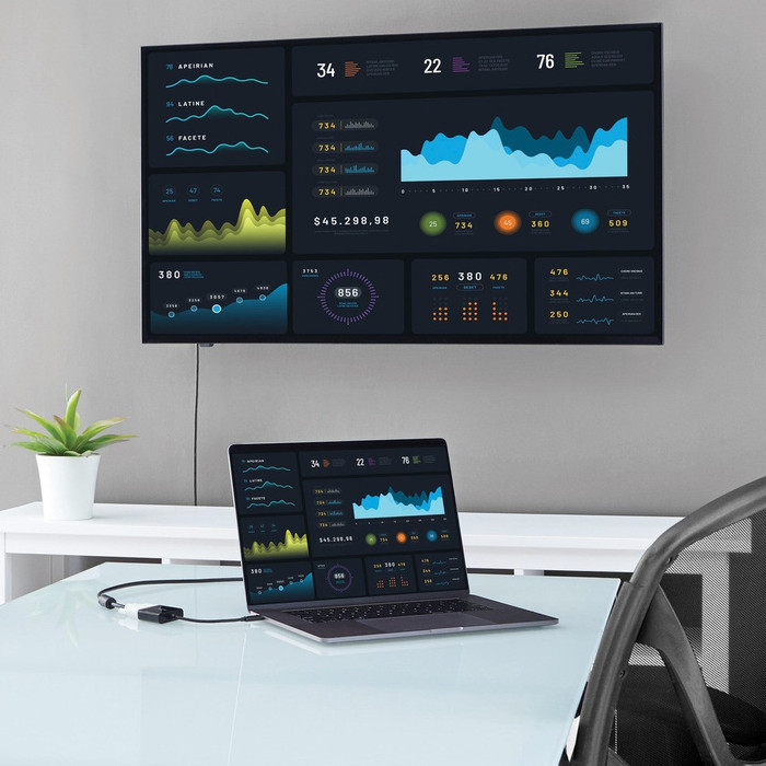 Alternate-Image3 Image for StarTech.com USB C to DVI Adapter - Thunderbolt 3 Compatible - 1920x1200 - USB-C to DVI Adapter for USB-C devices such as your 2018 iPad Pro - DVI-I Converter