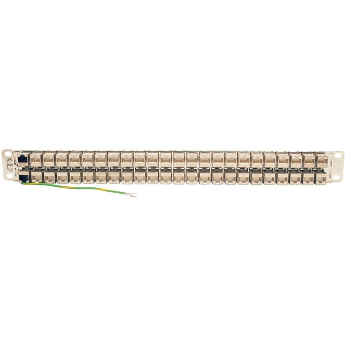 Alternate-Image1 Image for Tripp Lite 48-Port Cat6a Patch Panel Rackmount Shielded Feedthrough RJ45 1U