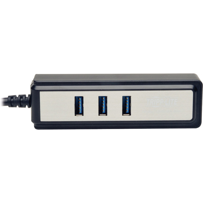 Alternate-Image1 Image for Tripp Lite Portable 4-Port USB 3.0 Superspeed Mini Hub w/ Built In Cable