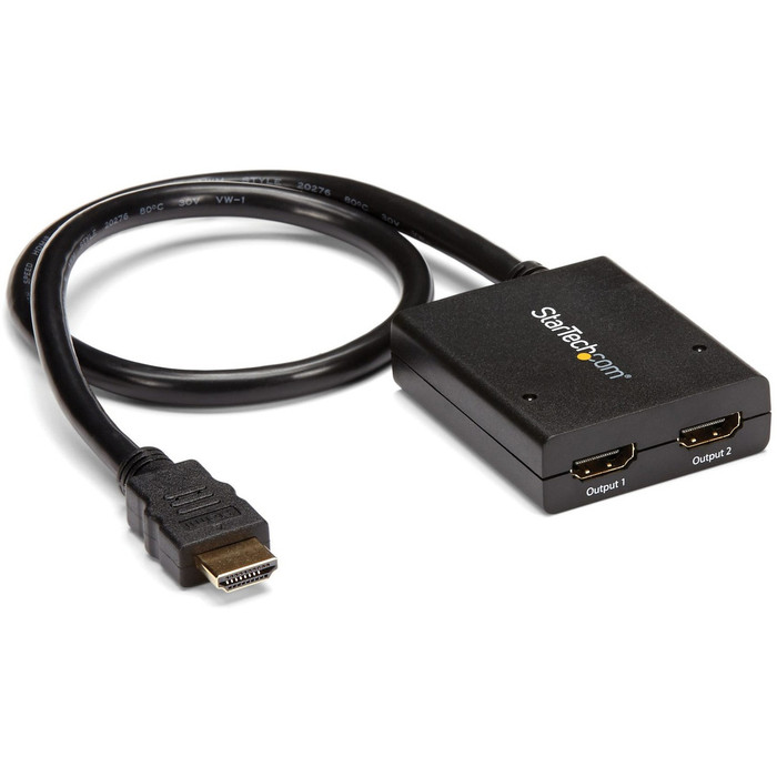 Main image for StarTech.com HDMI Splitter 1 In 2 Out - 4k 30Hz - 2 Port - Supports 3D video - Powered HDMI Splitter - HDMI Audio Splitter