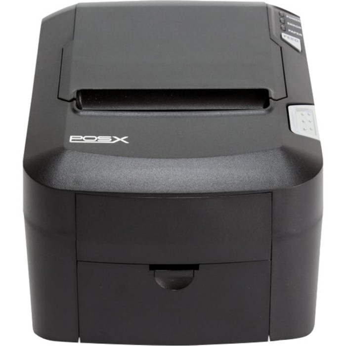 Alternate-Image1 Image for POS-X EVO-PT3-1HUS Desktop Direct Thermal Printer - Monochrome - Wall Mount - Receipt Print - USB - Serial - With Cutter - Black