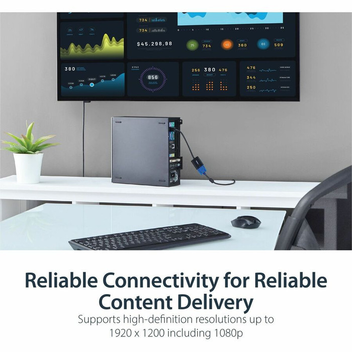 Alternate-Image3 Image for StarTech.com DisplayPort to VGA Adapter, Active DP to VGA Converter, 1080p Video, DP to VGA Adapter Dongle (Digital to Analog), DP 1.2