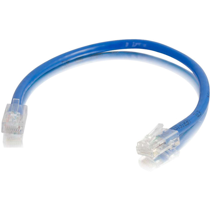 Left Image for C2G 6in Cat5e Non-Booted Unshielded (UTP) Network Patch Cable - Blue