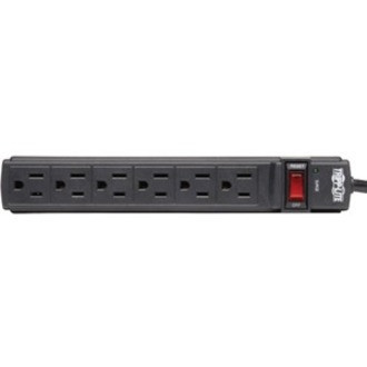 Front Image for Tripp Lite Surge Protector Power Strip 6 Outlet 6' Cord 360 Joules Black