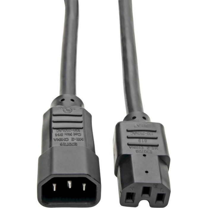 Main image for Tripp Lite 6ft Computer Power Cord Cable C14 to C15 Heavy Duty 16A 14AWG 6'
