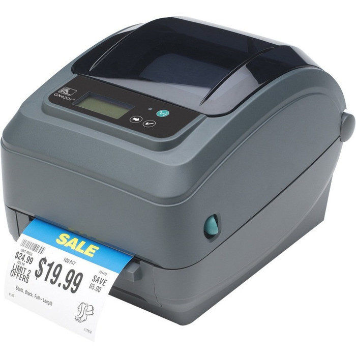 Main image for Zebra GX420t Desktop Direct Thermal/Thermal Transfer Printer - Monochrome - Label Print - Ethernet - USB - Serial - With Cutter