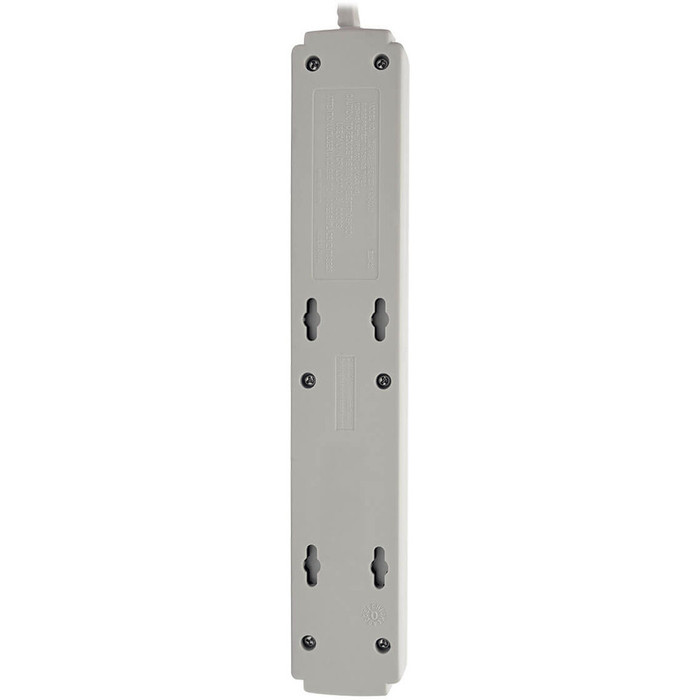 Alternate-Image1 Image for Tripp Lite Protect It! 6-Outlet Surge Protector 15 ft. Cord 790 Joules Diagnostic LED Light Gray Housing