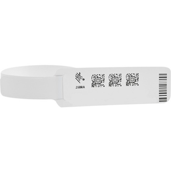 Alternate-Image1 Image for Zebra Wristband Polypropylene 1 x 7in Direct Thermal Zebra Z-Band Soft Infant 1 in core