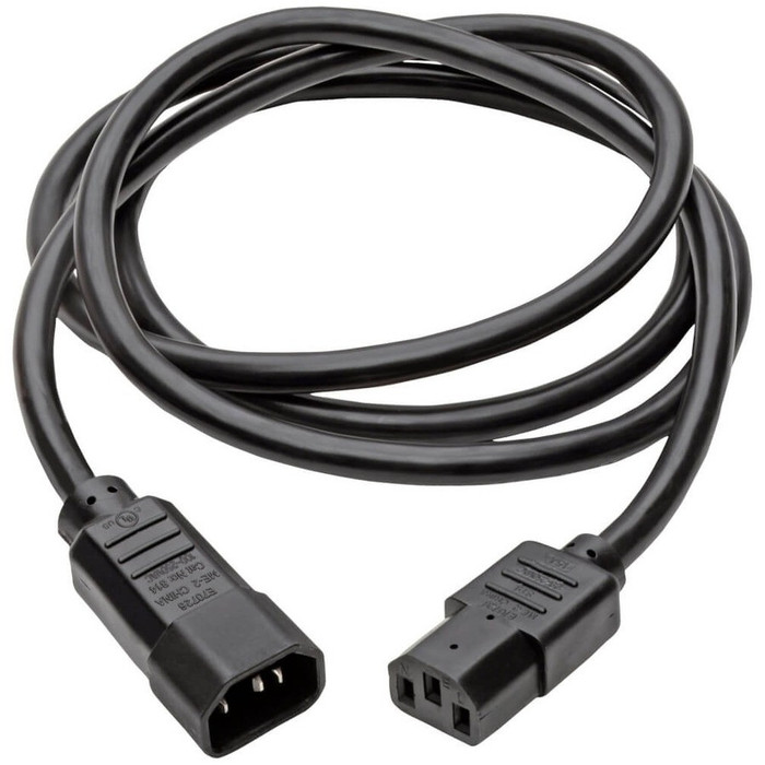 Alternate-Image1 Image for Tripp Lite 6ft Power Cord Extension Cable C14 to C13 Heavy Duty 15A 14AWG 6'