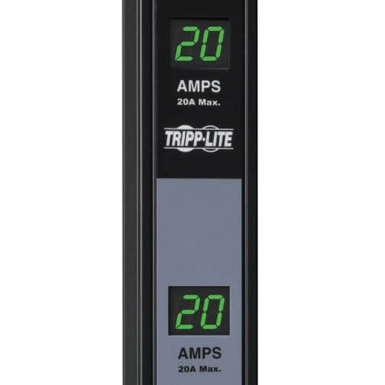 Alternate-Image1 Image for Tripp Lite PDU 3.8kW Single-Phase Local Metered PDU Dual Circuit 120V Outlets (32 5-15/20R) L5-20P/5-20P 10 ft. (3.05 m) Cord 0U Vertical