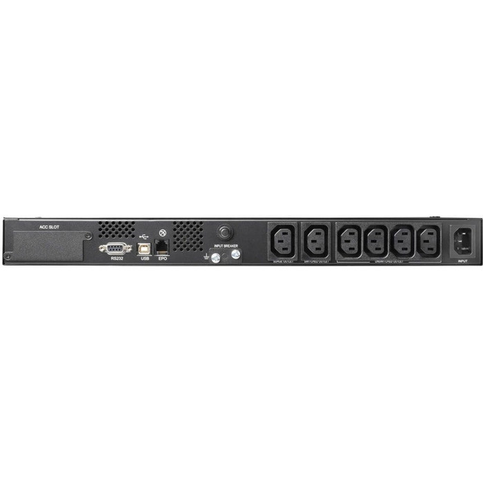Rear Image for Tripp Lite UPS 500VA 300W International Smart Rackmount AVR 230V C13 1URM