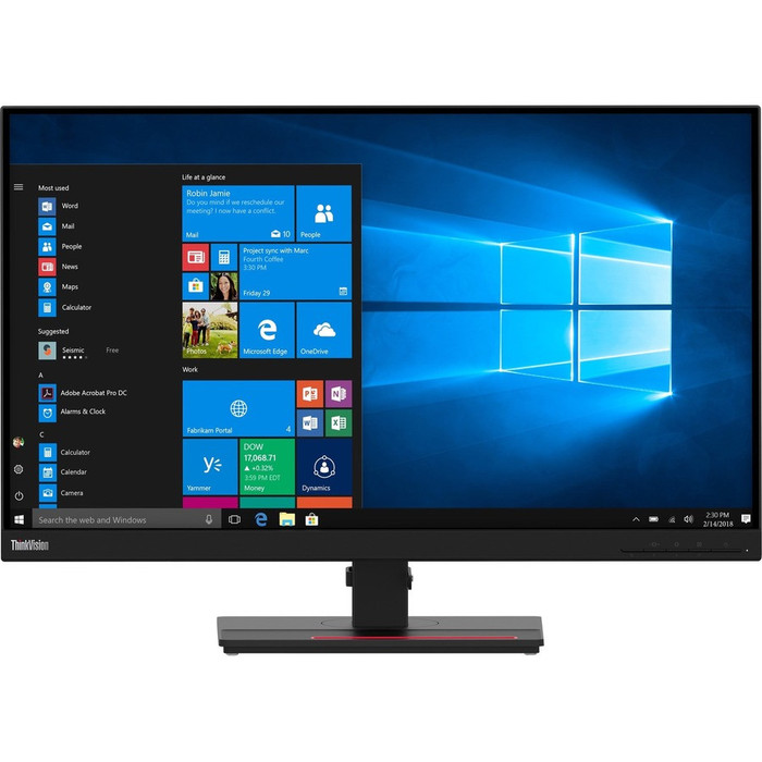 Front Image for Lenovo ThinkVision T27h-2L 27" WQHD LCD Monitor - 16:9 - Raven Black