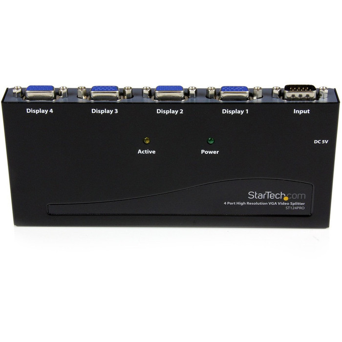 Alternate-Image1 Image for StarTech.com 4 Port High Resolution VGA Video Splitter - 300 MHz - VideoView Pro 47 Port High Resolution 300 MHz Video Splitter - Video splitter - 4 ports