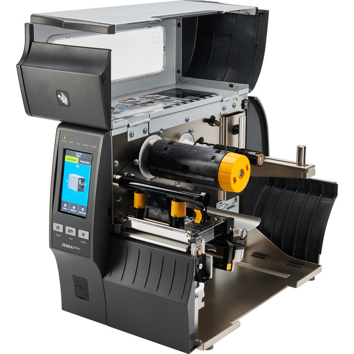 Alternate-Image2 Image for Zebra ZT411 Desktop Direct Thermal/Thermal Transfer Printer - Monochrome - Label Print - Ethernet - USB - Serial - Bluetooth - TAA Compliant