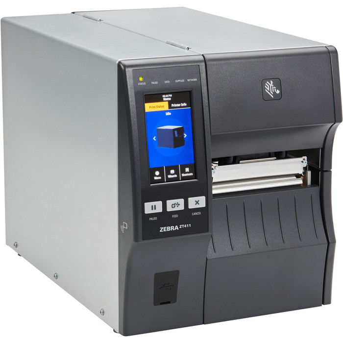 Alternate-Image3 Image for Zebra ZT411 Desktop Direct Thermal/Thermal Transfer Printer - Monochrome - Label Print - Ethernet - USB - Serial - Bluetooth - TAA Compliant