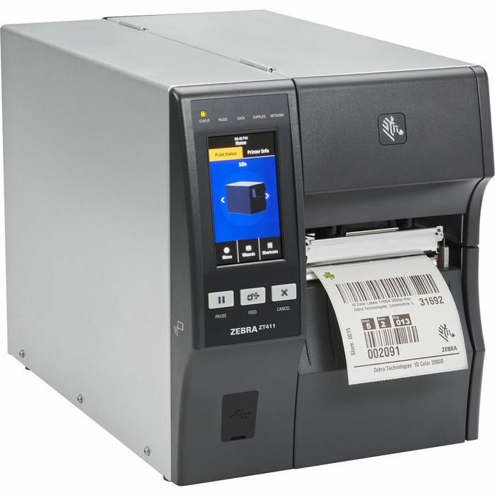 Alternate-Image1 Image for Zebra ZT411 Industrial Direct Thermal/Thermal Transfer Printer - Label Print - Ethernet - USB - Serial - Bluetooth