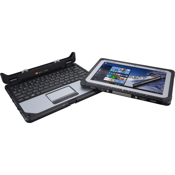 Alternate-Image1 Image for Panasonic TOUGHBOOK CF-20 CF-20G5142VM LTE Advanced 10.1" Touchscreen Detachable 2 in 1 Notebook - 1920 x 1200 - Intel Core i5 7th Gen i5-7Y57 Dual-core (2 Core) 1.20 GHz - 8 GB Total RAM - 256 GB SSD