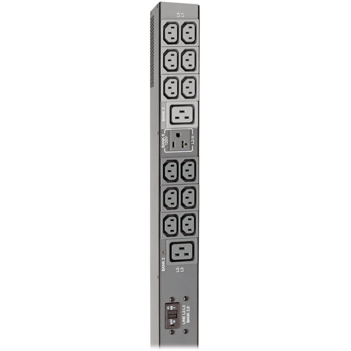 Alternate-Image2 Image for Tripp Lite 3-Phase PDU Monitored 8.6kW 208/120V 36 C13; 6 C19; 5-15/20R TAA