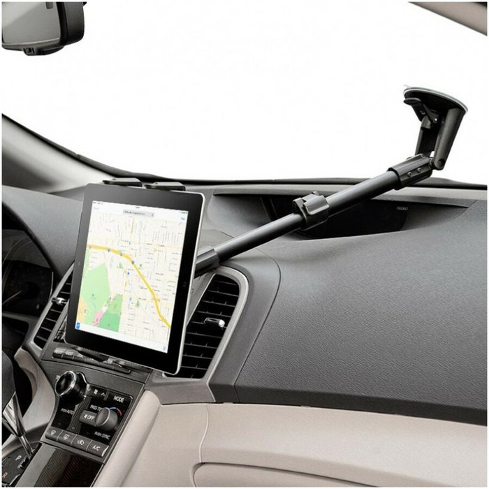 Alternate-Image1 Image for Compulocks Universal Tablet Holder Long Arm Windshield Suction Mount