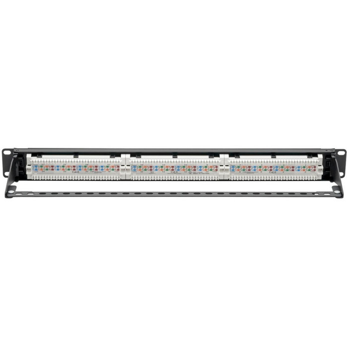 Alternate-Image3 Image for Tripp Lite Cat6 24-Port Patch Panel PoE+ Compliant 110/Krone 568A/B RJ45 Ethernet 1U Rack-Mount TAA
