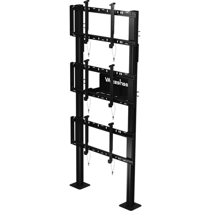Main image for Peerless-AV SmartMount DS-S560-1X3 Floor Mount for Video Wall - Black - TAA Compliant