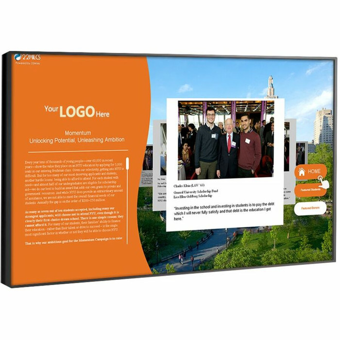 Alternate-Image3 Image for 22Miles Turnkey College Campus Touchscreen Digital Signage Package (TouchPlus+)