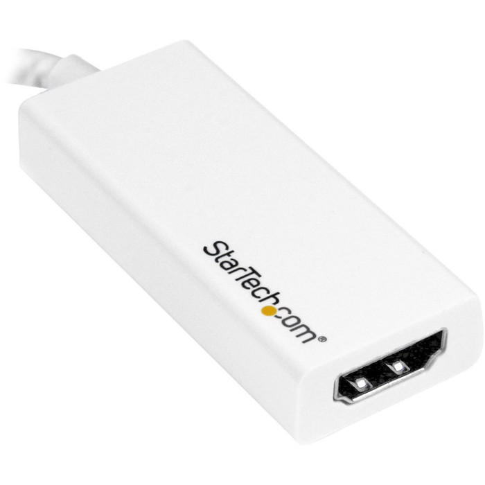 Alternate-Image2 Image for StarTech.com - USB-C to HDMI Adapter - 4K 30Hz - White - USB Type-C to HDMI Adapter - USB 3.1 - Thunderbolt 3 Compatible