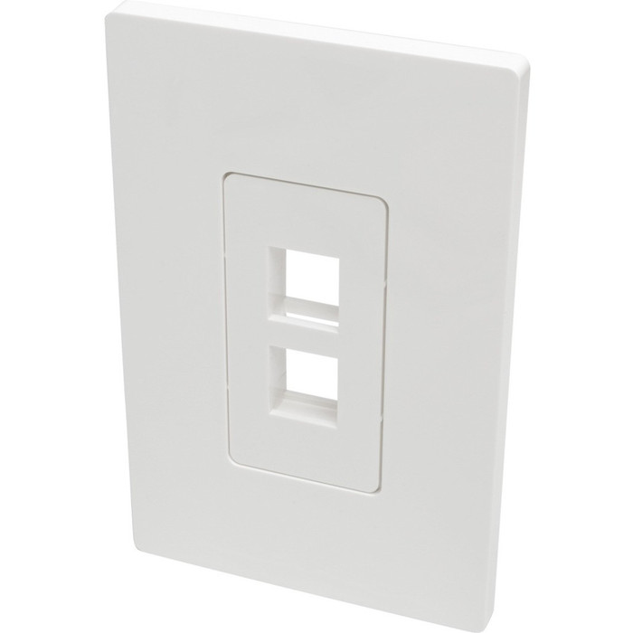 Main image for Tripp Lite Single-Gang 2-Port Wall Plate Keystone Cat5/6 USB HDMI Dport RCA